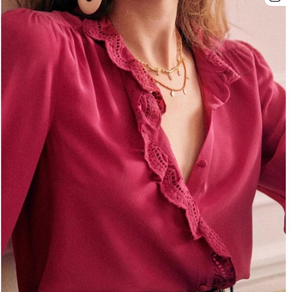 Sezane Chlo shirt pink
